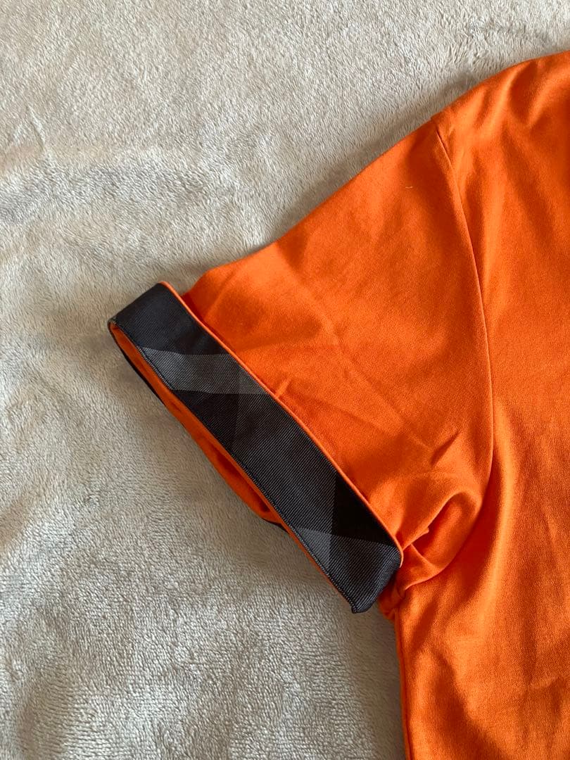 バーバリーブラックレーベルクレストブリッジ両袖内側CBチェック柄TシャツサイズL