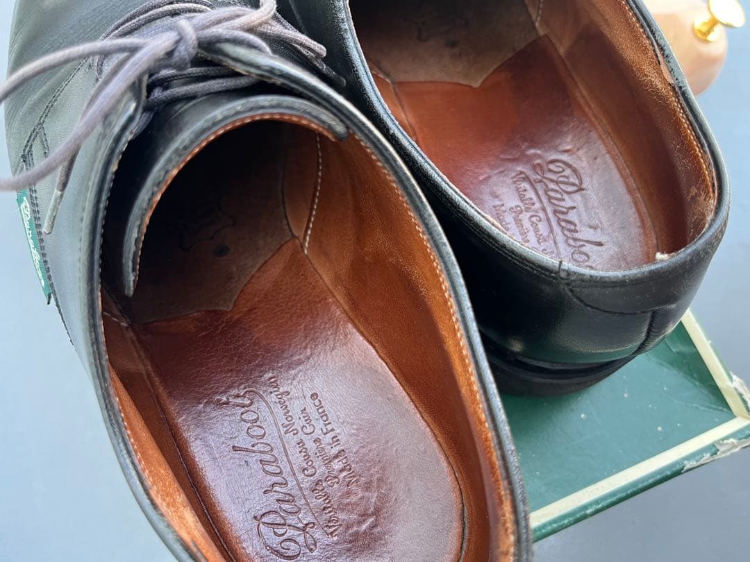 【美品】パラブーツ　98年　箱付き　デカタグ　プレーントゥ　アルル　レア