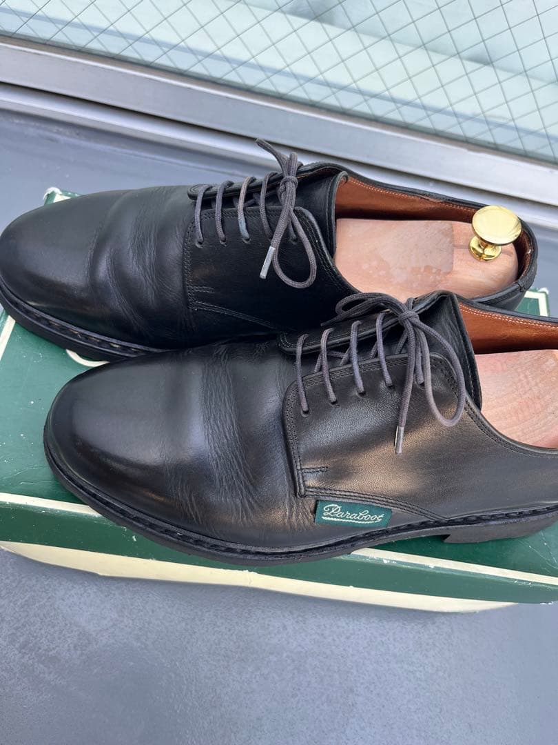 【美品】パラブーツ　98年　箱付き　デカタグ　プレーントゥ　アルル　レア