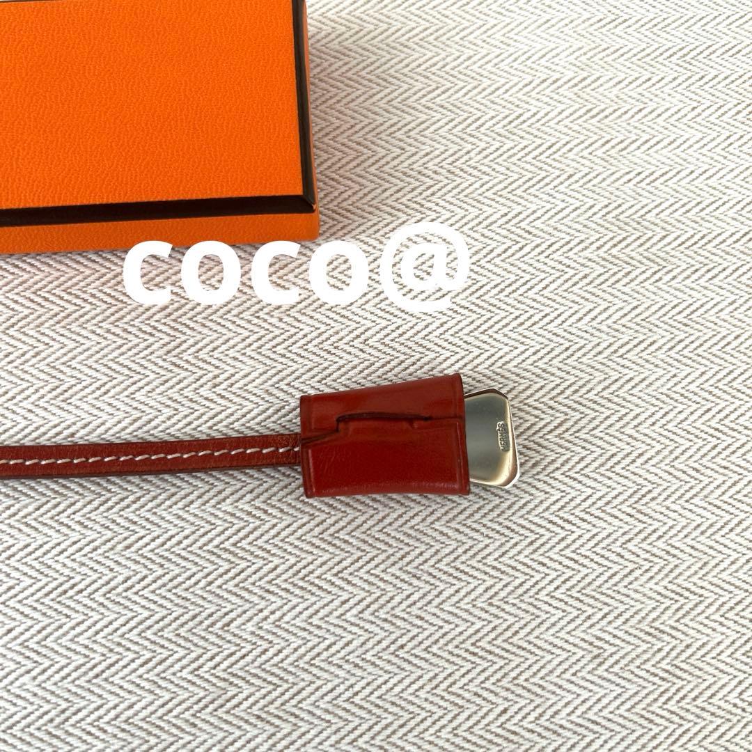 エルメス　ミニクロシェット　ドッグネームタグ　ペットタグ　ミニチャーム