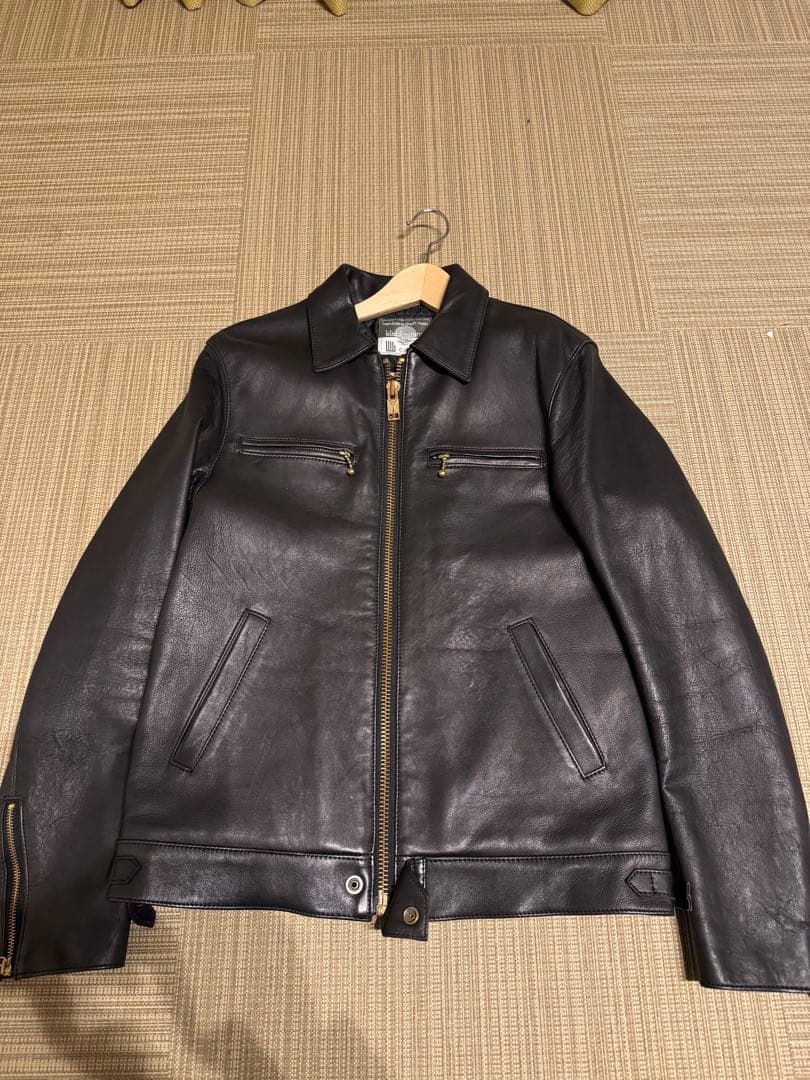 Black Means シングルレザーライダースジャケット　美品