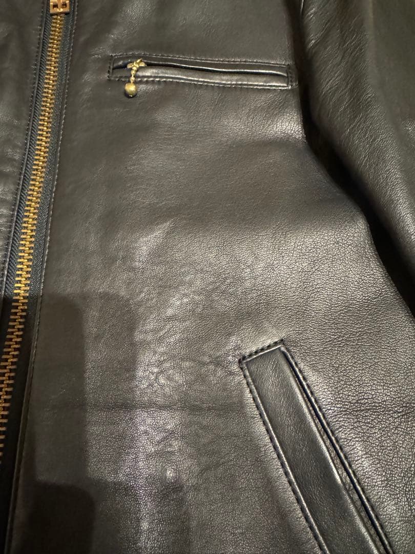 Black Means シングルレザーライダースジャケット　美品