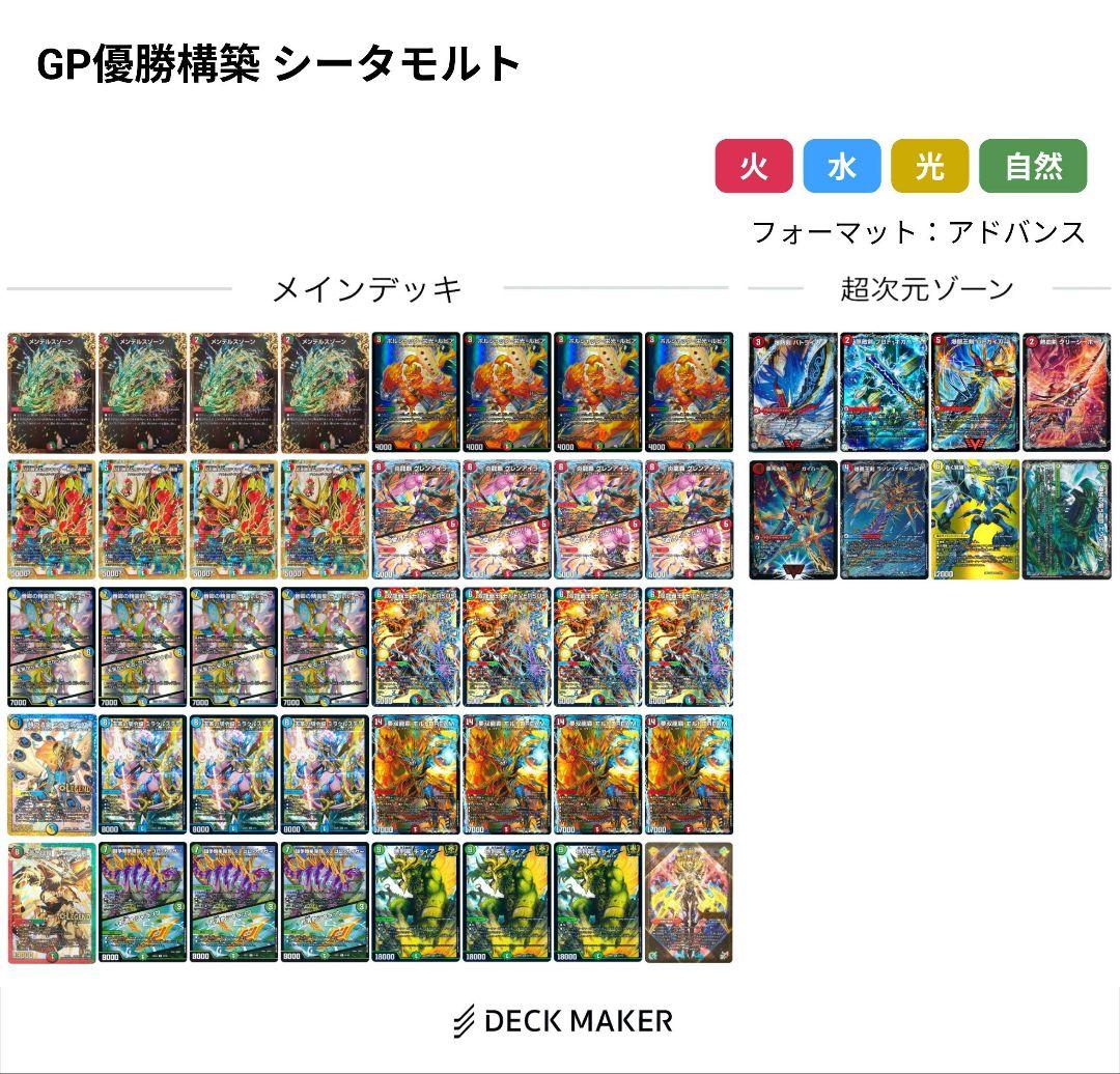高レート GP優勝構築 シータモルトデッキ デュエマ引退品 パーツ付き