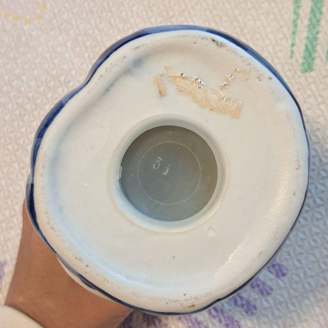 青い着物　招き猫　置物　貯金箱　陶器　まねき猫　ねこ　ヴィンテージ