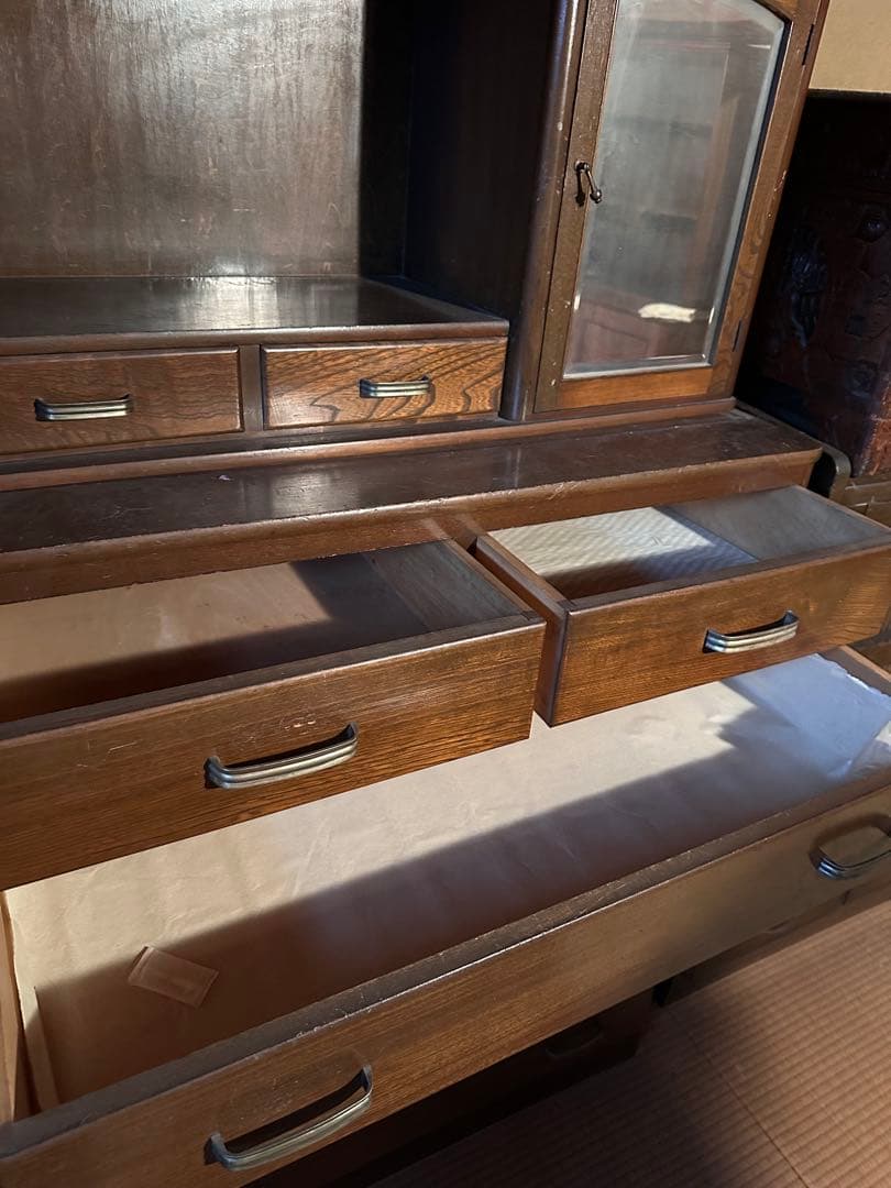 木製チェスト　アンティーク　ヴィンテージ　飾り棚　衣装タンス　箪笥　昭和レトロ