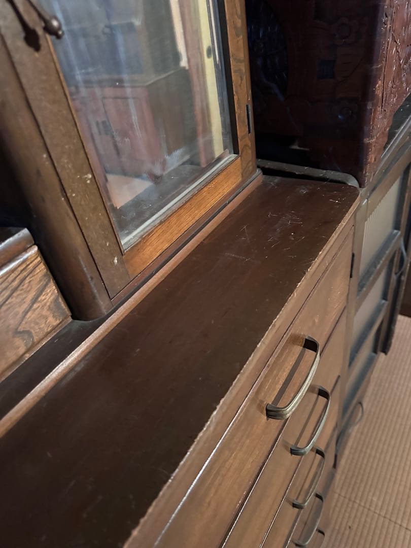 木製チェスト　アンティーク　ヴィンテージ　飾り棚　衣装タンス　箪笥　昭和レトロ