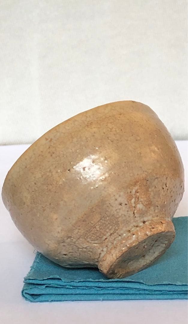 十三代　坂田泥華　ぐい呑　萩焼　貫入