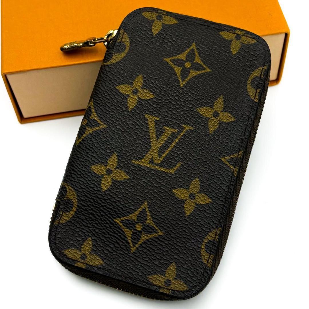 ルイヴィトン モノグラム ポシェット 6クレ キーケース 6連 鍵入れ ブラウン