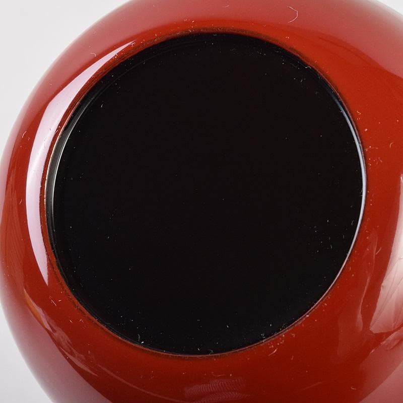 茶道具　山中塗　道場宗廣作　玄々斎好　曙棗　共箱　M　R9226