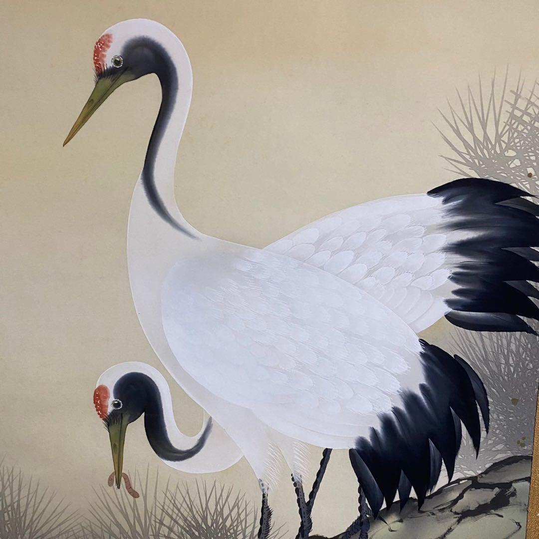 【まとめ売り】掛け軸　松上鶴　小墨山水　松鶴