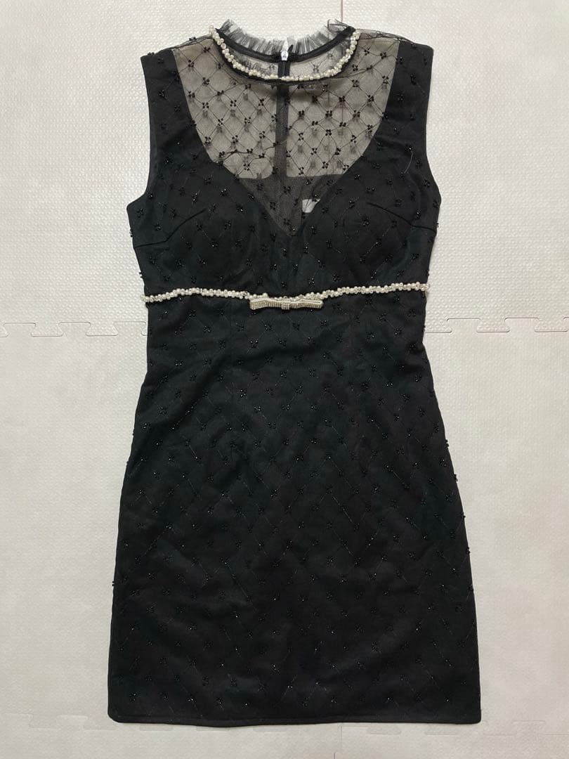 JEWELS ジュエルズ キャバクラ ドレス ビジュー リボン シアー チュール