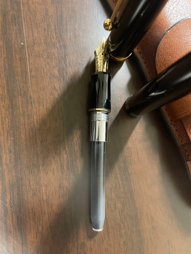 PILOT カスタム74 F レザーケース付き