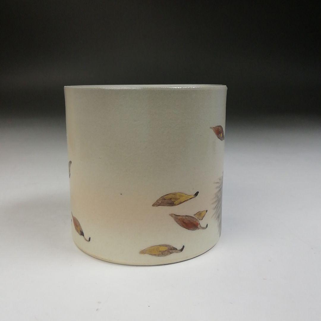 Ｔ９３９　蓋置　『ほうき』『木村山花 作』　共箱　茶道具