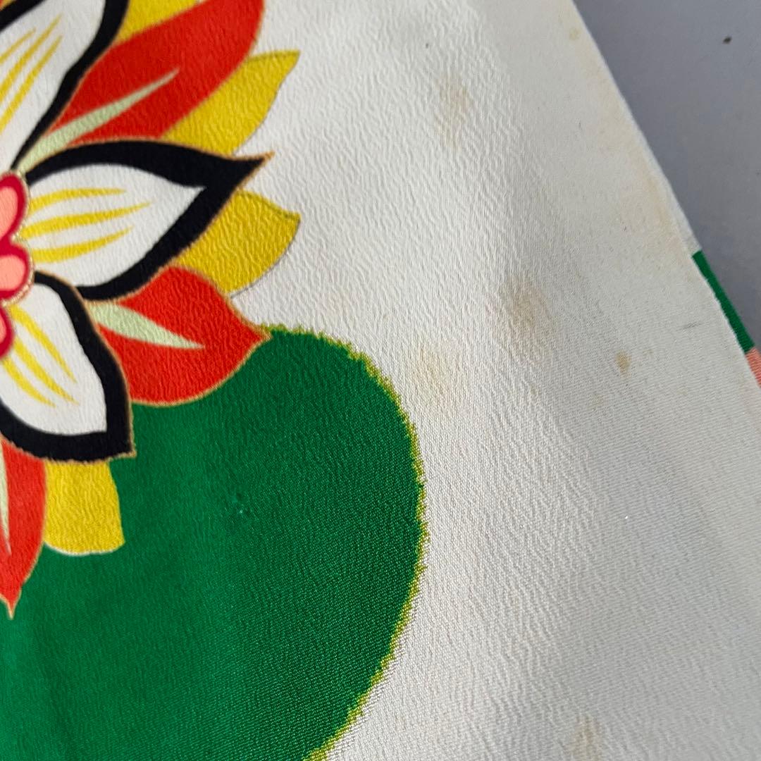 七五三　小さめ7歳さん〜6歳　アンティークお着物セット　半幅帯コーデ