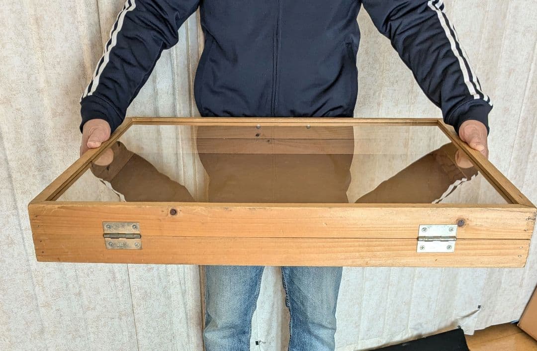 大型USA アンティーク　ガラスショーケース　ジュエリーケース　showcase