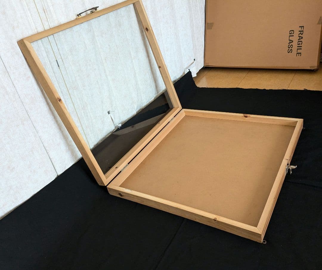 大型USA アンティーク　ガラスショーケース　ジュエリーケース　showcase