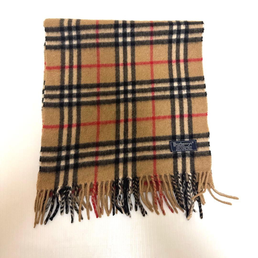 【新品未使用】Burberrysチェック柄 カシミヤ100%マフラー　英国製