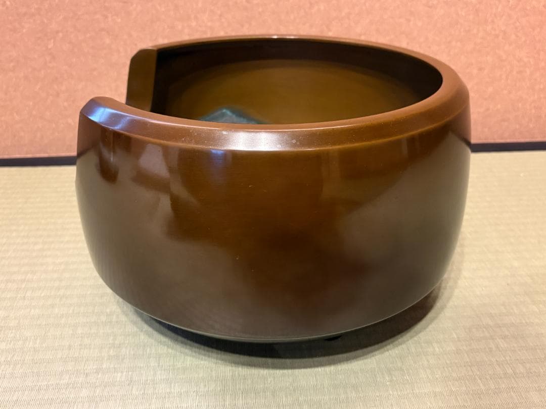 唐銅　面取風炉　藤井宗喜　茶道具