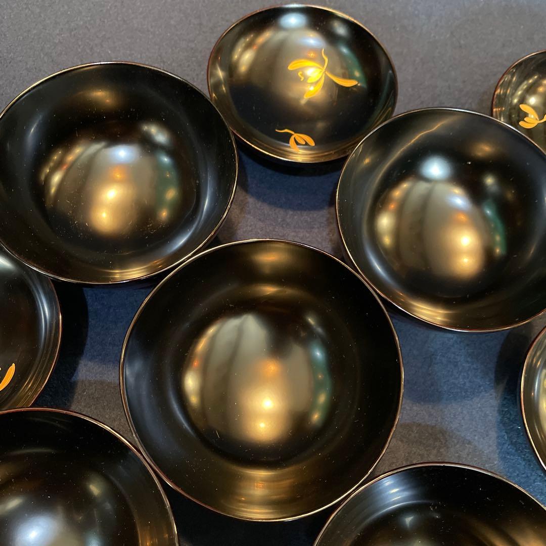 『堅牢で布着』の「木製 輪島塗 溜塗」【吸物椀】五客セットです。※吸物椀　漆器