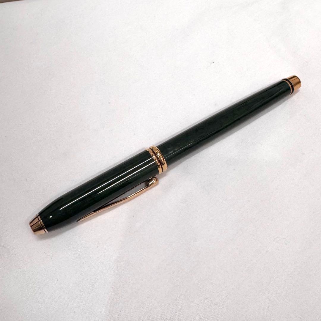 CROSS ペン先 14K 刻印 グリーンカラー クロス 万年筆 箱など全てあり