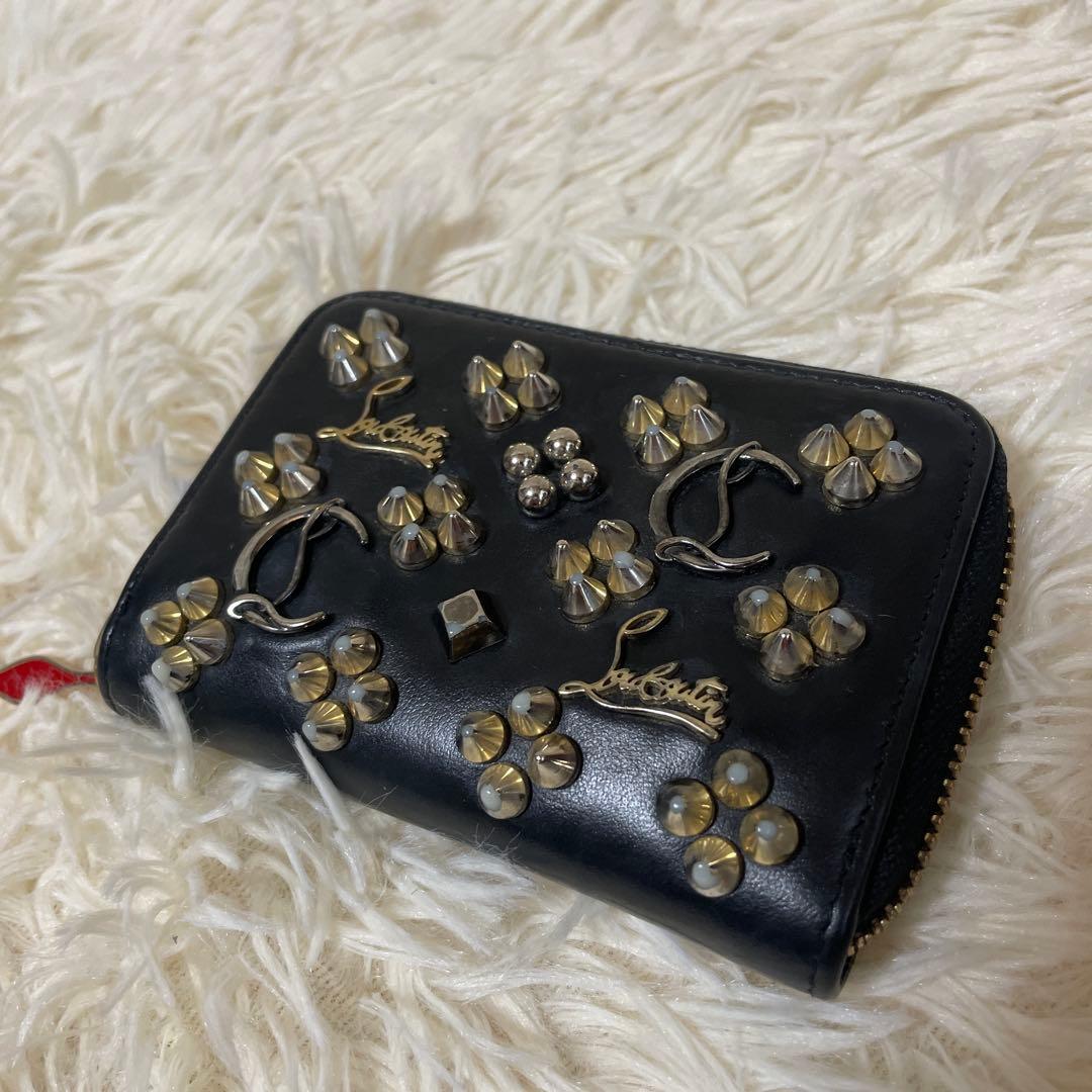 クリスチャンルブタン パネトーネ ミニ財布 ケース スタッズ
