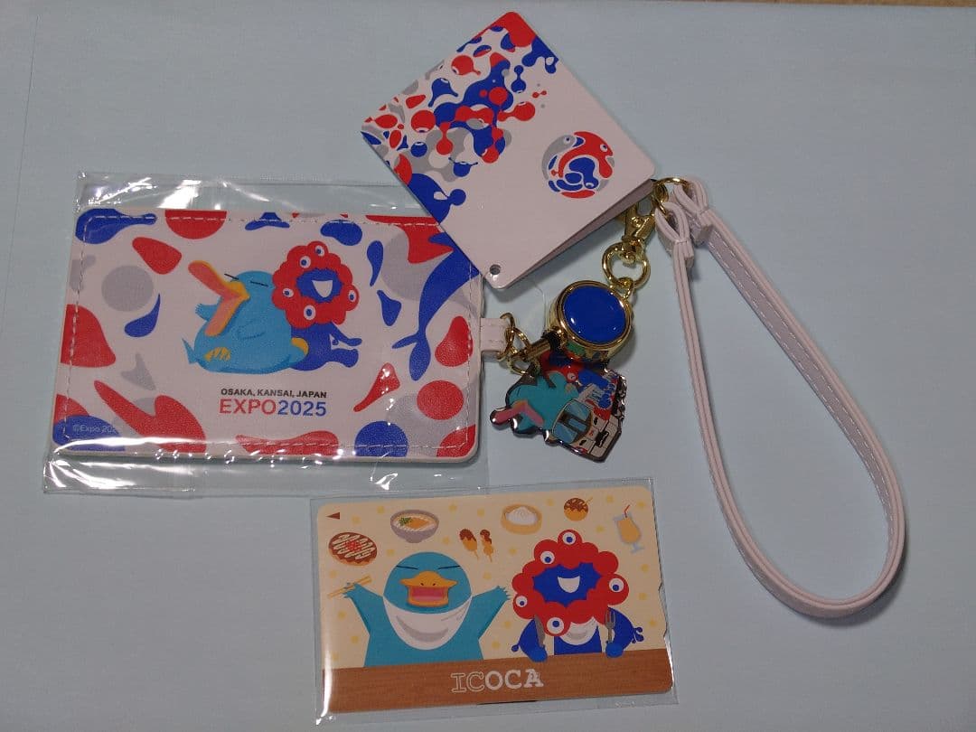 大阪関西万博　ミャクミャク　記念ICOCA 　 合皮パスケースセット