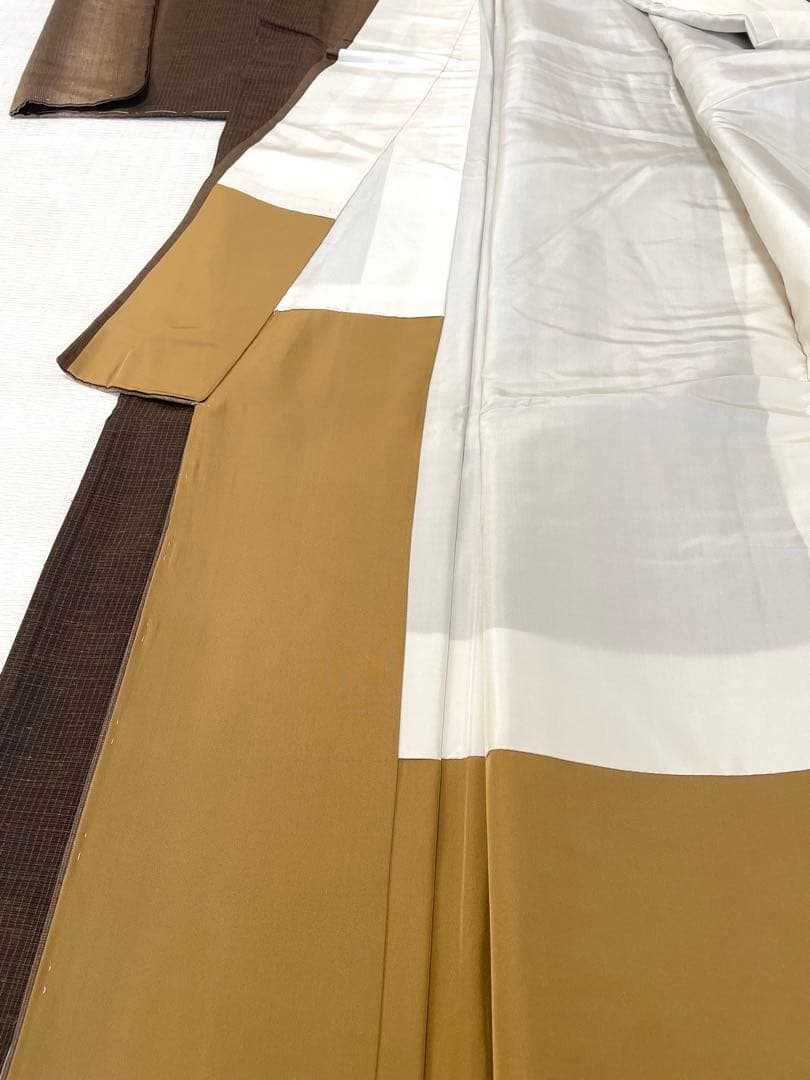 【しつけ付き未使用】彩縞紬 正絹 ◇秋冬におすすめカジュアルなお出かけに