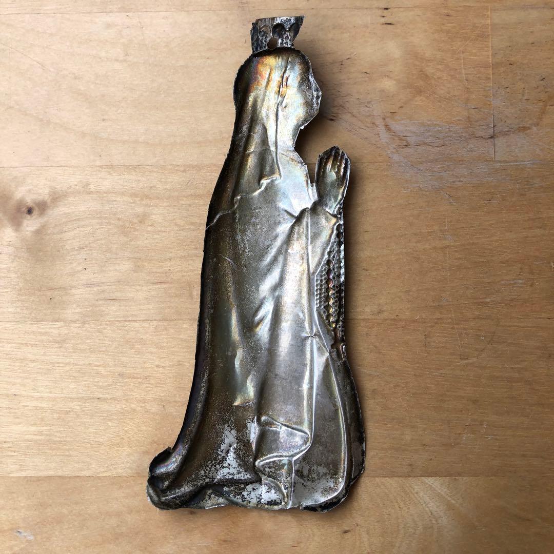エクスボート　exvoto 純銀　マリア　アンティーク　フランス　ベルギー