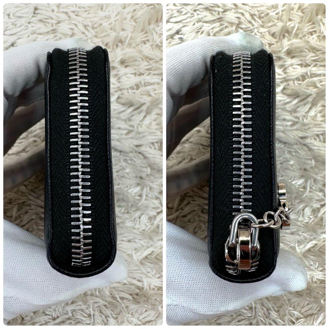 【未使用級】プラダ ケース 小銭入れ ブラック シャイン サフィアーノ