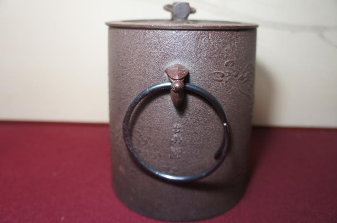 ☆ 国宝 敬典作 雲竜釜 雲龍釜 皆口筒釜 釜鐶 桐箱 紙箱 送料込み