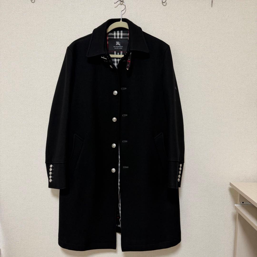 美品⭐︎バーバリーブラックレーベル カシミヤ混 銀ボタン　ノバチェック