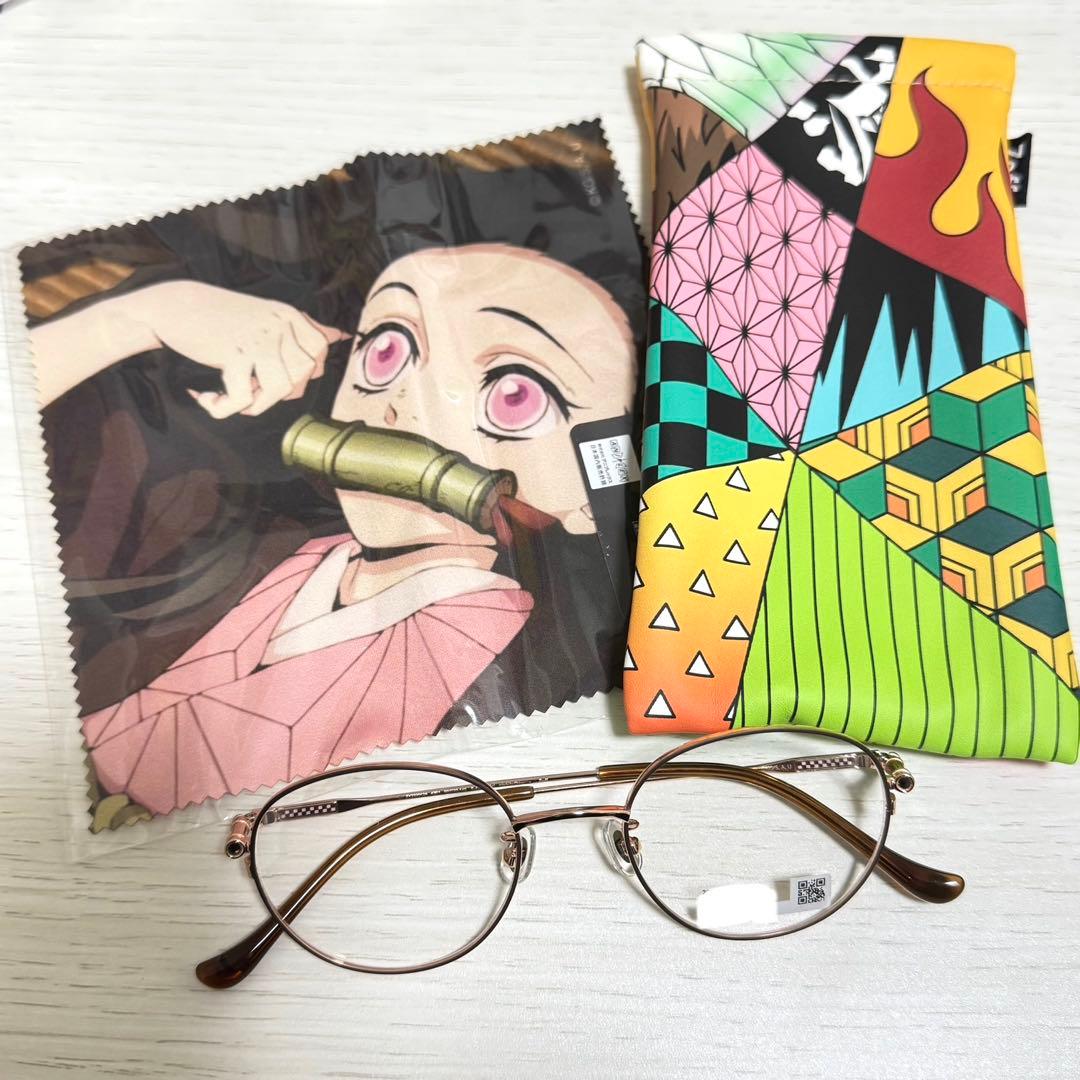 Zoff 鬼滅の刃 竈門禰豆子 眼鏡拭き メガネケース 眼鏡3点セット　完売品