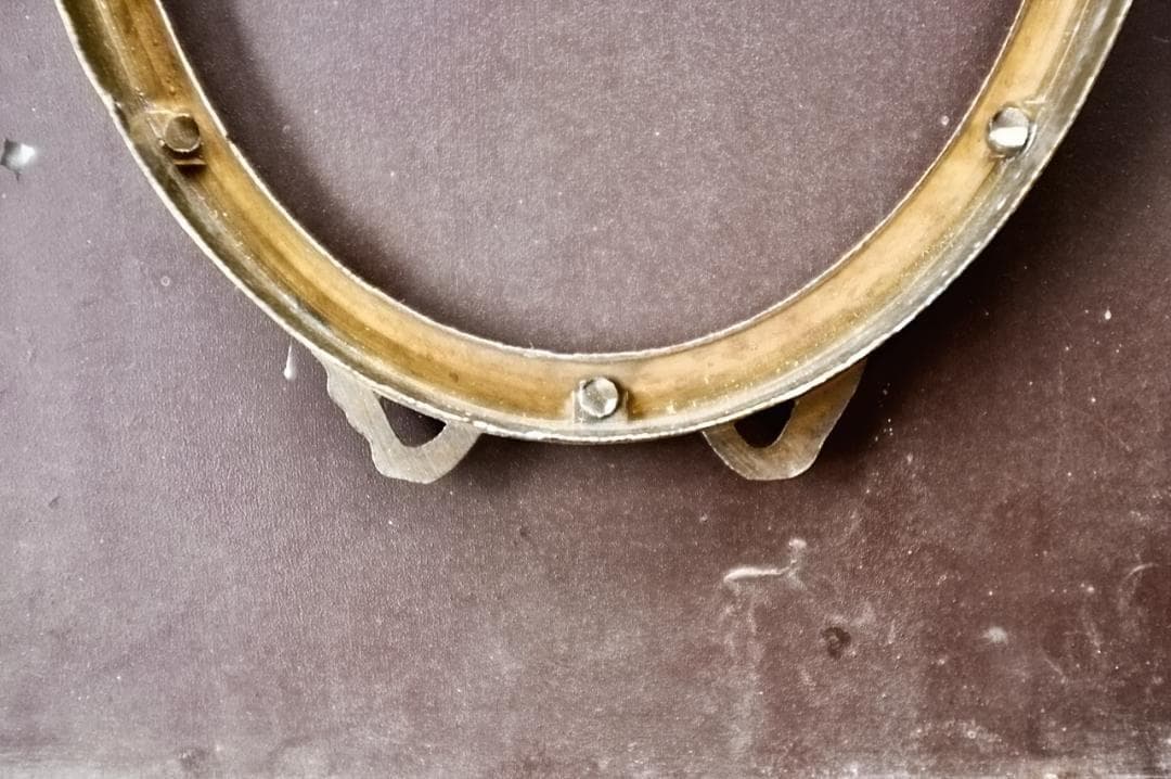 フランス 29c 金のリボンと金の葉とオーバルの額縁 フレーム アンティーク