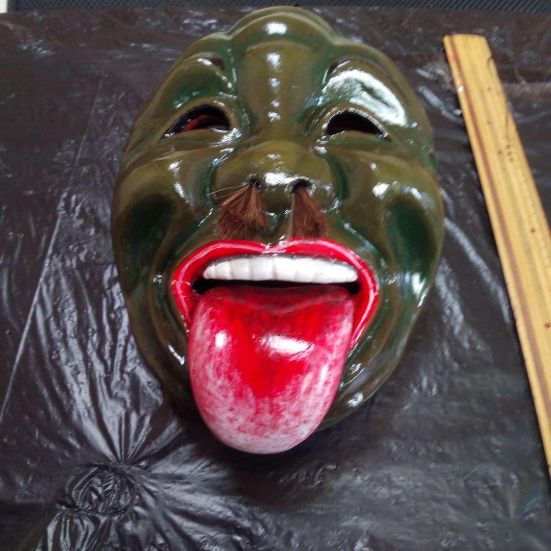 祭り面・「バカ面」・木彫品