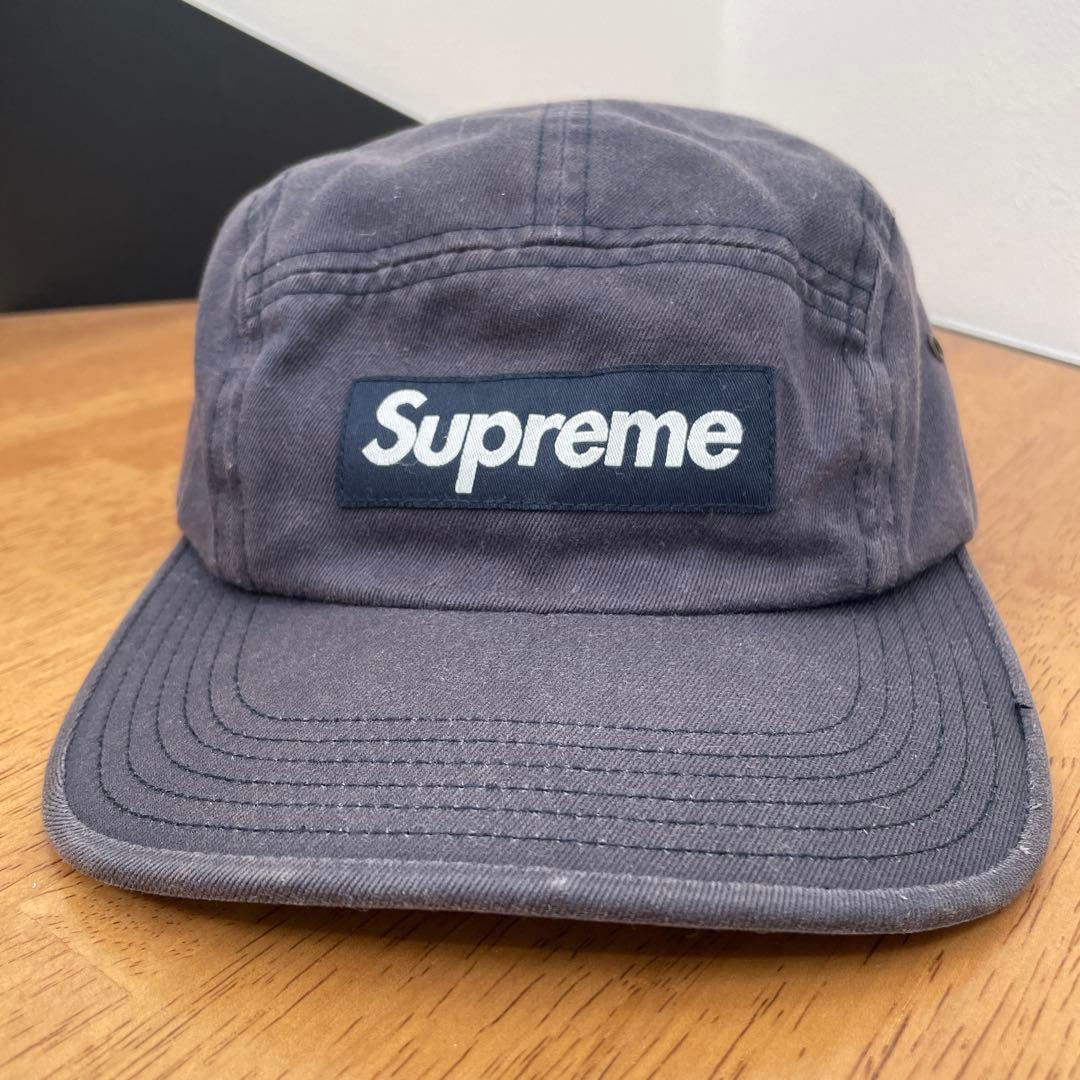 帽子 Supreme washed chino camp navy cap