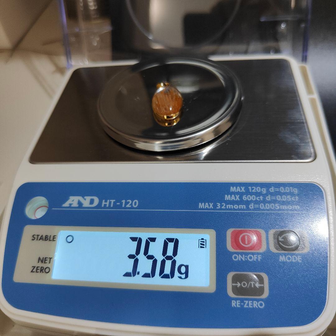 3 ルチルクォーツ　18金　ペンダント　金針水晶　天然石　金運　風水　水晶　財運