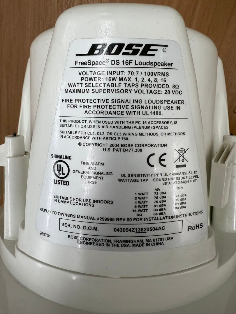 Bose DS16F天井スピーカー 2本セット