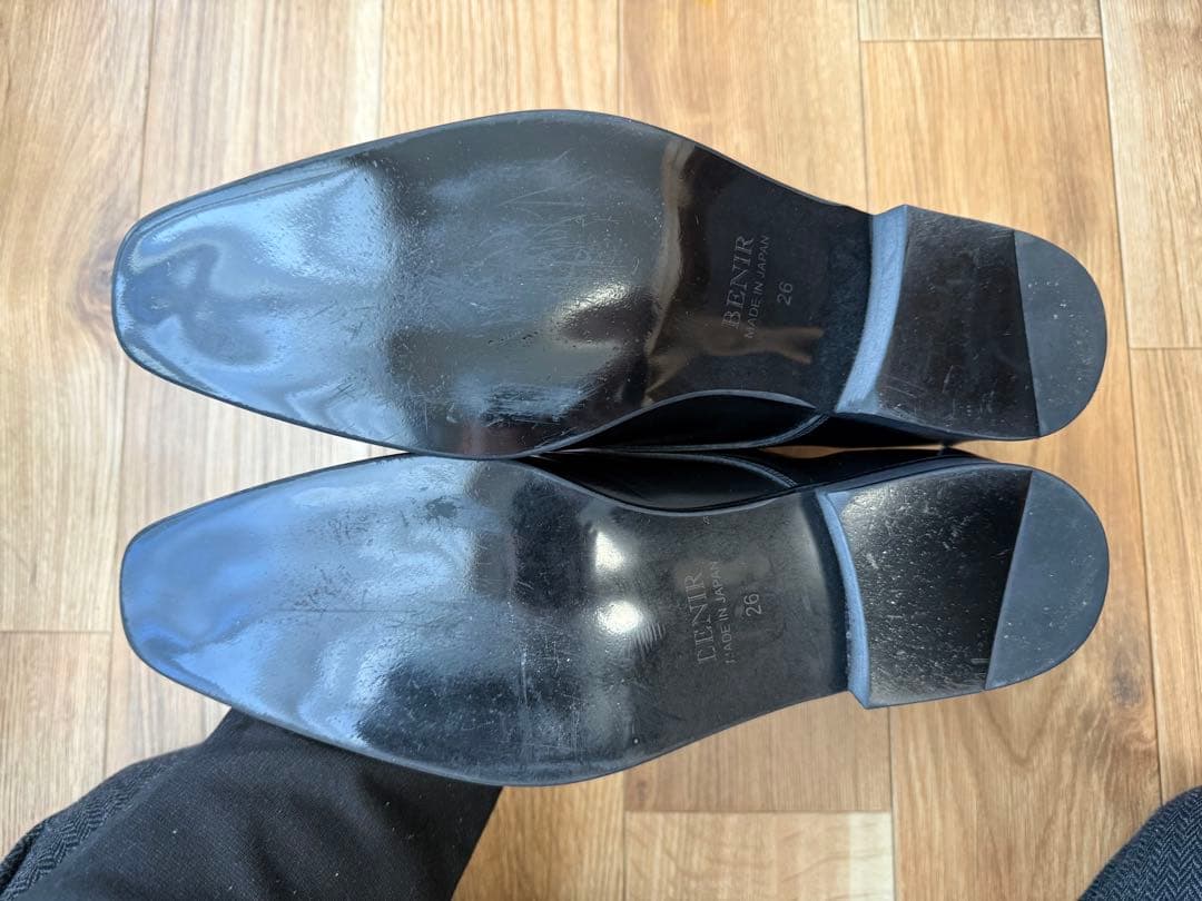 超美品　BENIR ベニルブラック　ウェディングシューズ 26cm 黒