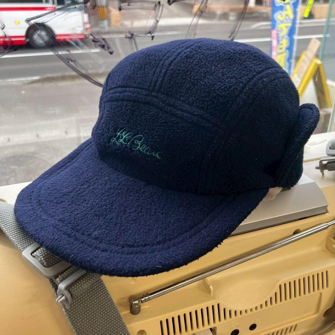 L.L.Bean POLARTEC CAP USAフリースキャップ　筆記体ロゴ