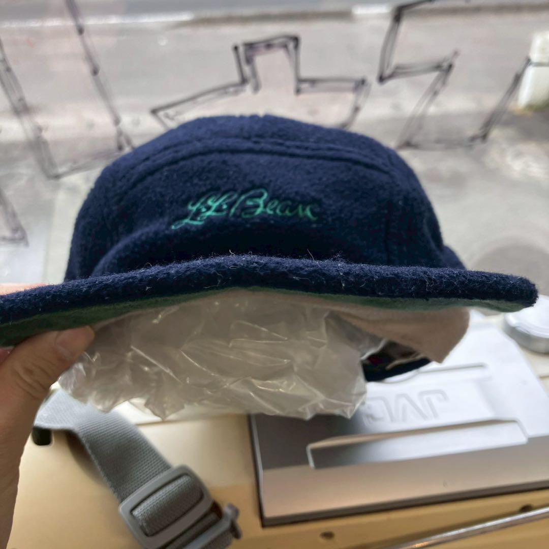 L.L.Bean POLARTEC CAP USAフリースキャップ　筆記体ロゴ