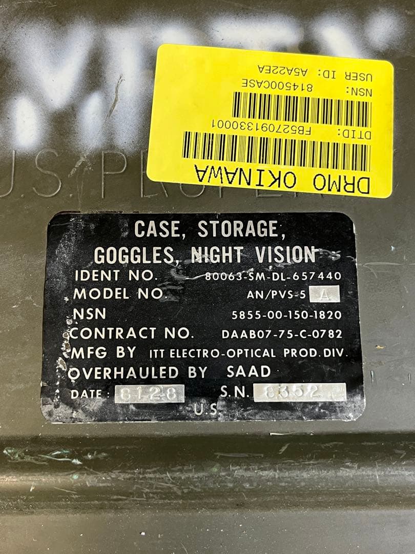 実物米軍 ZERO Corporation ナイトビジョンゴーグルケース 飛行士