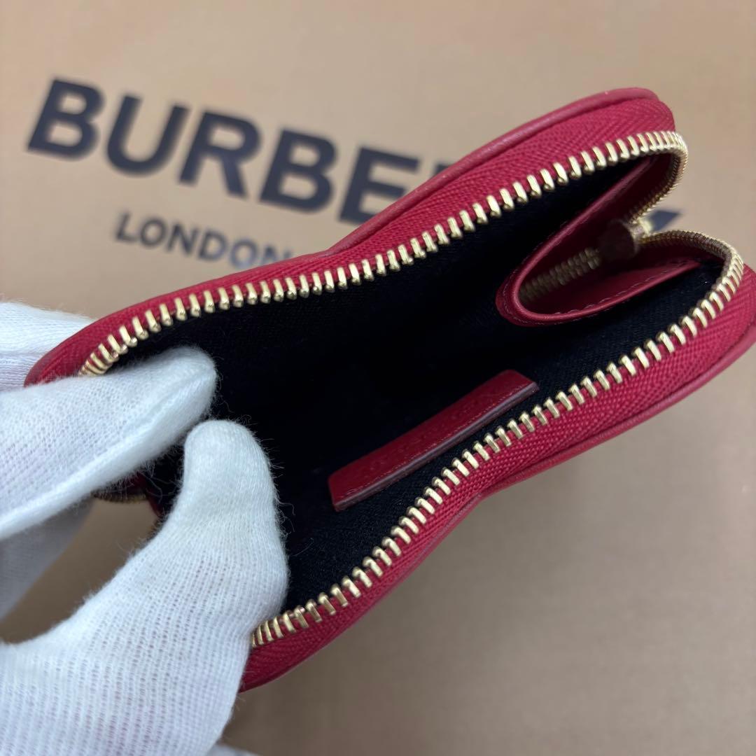 Burberry ケース　ハート　チャーム　レザー　ナイロン　ノバチェック