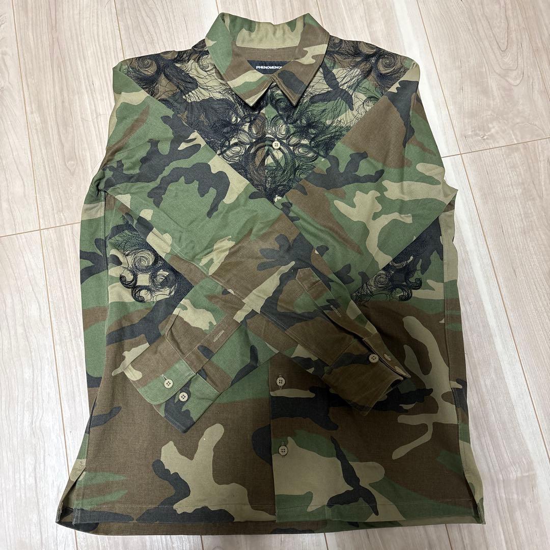 PHENOMENON 迷彩柄刺繍長袖シャツ