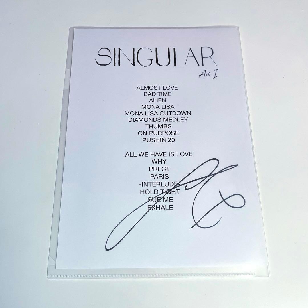 サブリナカーペンター　直筆サイン入りセトリ　ライブ