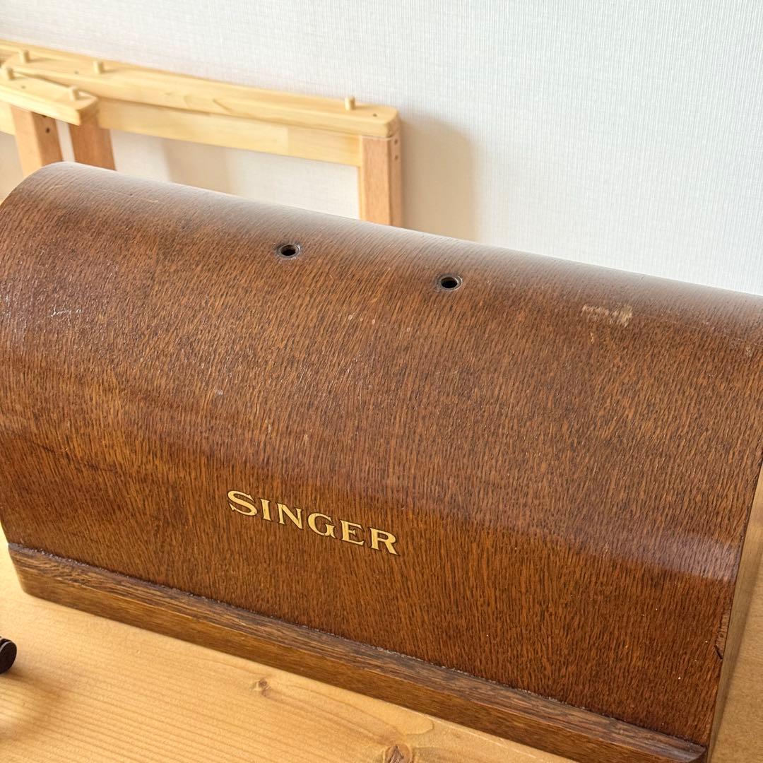 付属品多数｜縫えるアンティークミシン｜SINGER 99K 手回しミシン