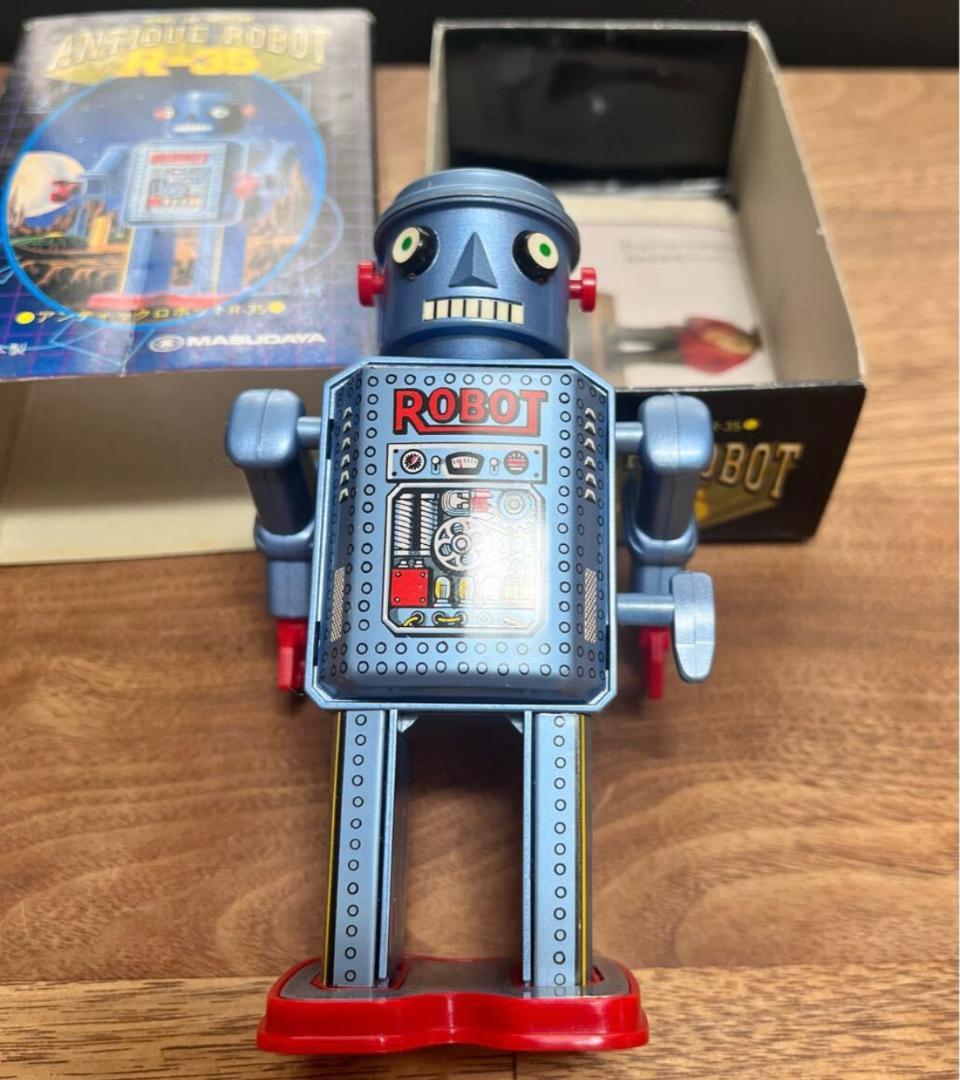 美品 MASUDAYA アンティークロボット R-35 1984年 ゼンマイ走行