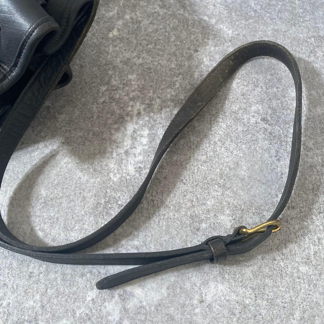 COACH コーチ オールドコーチ ショルダーバッグ 巾着 レザー ブラック