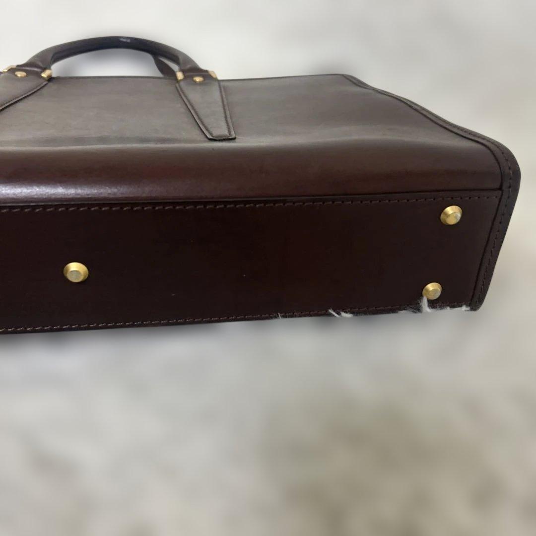 【美品】大峡製鞄　ビジネスバッグ　ブリーフケース　A4収納可能　ブラウン