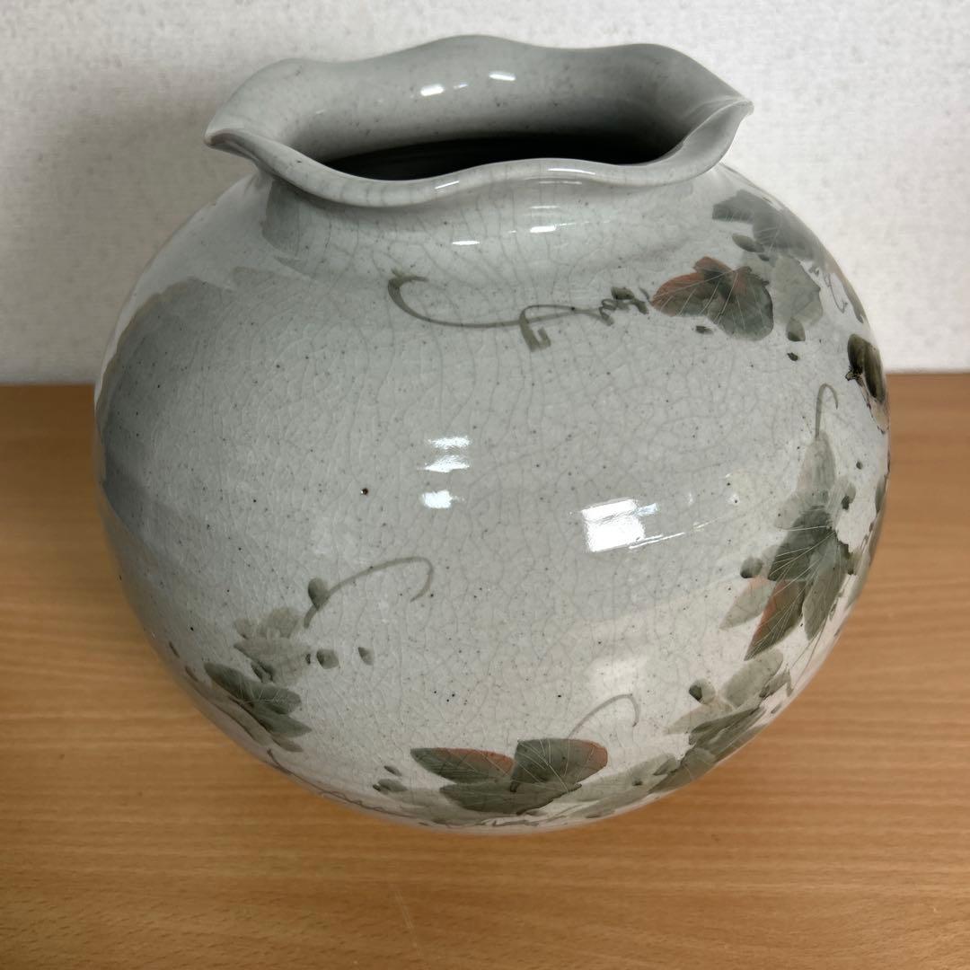 自宅保管品美品　中村陶志人　外志人氏作【九谷焼】伝統工芸 陶志窯 花瓶 花器