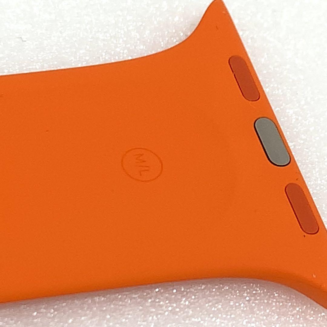 HERMES アップルウォッチ ラバー スポーツバンド ベルト オレンジ0149